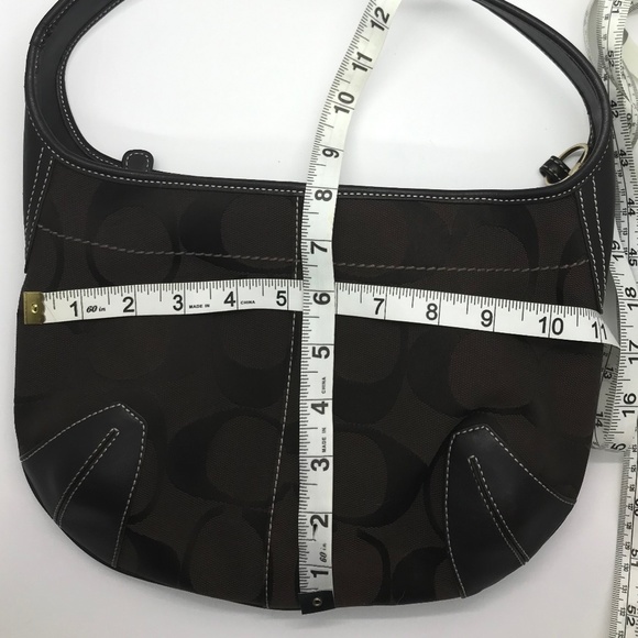 **SOLD** Coach | Signature C Canvas & Leather Bag - Picture 6 of 8